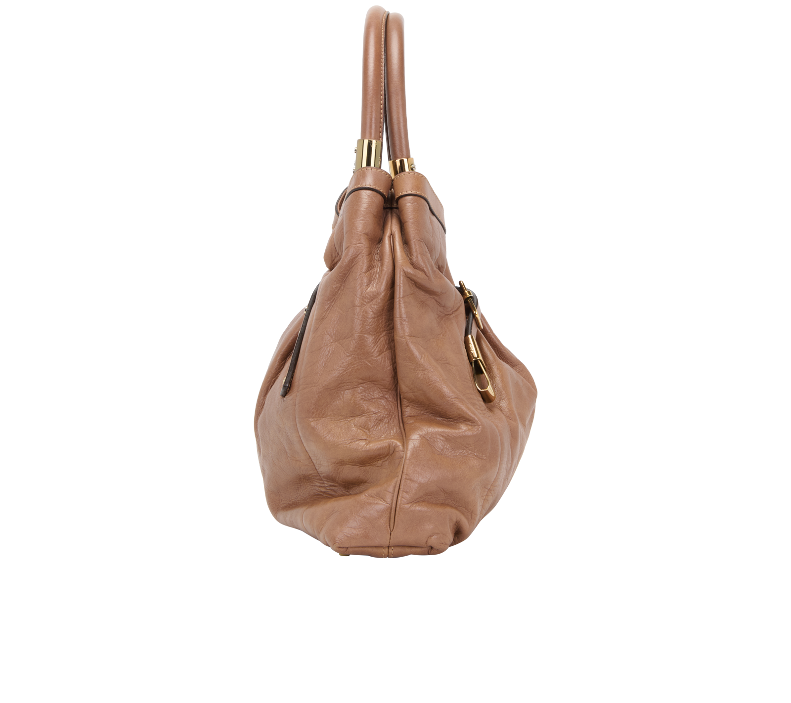 Large Victoria Tote, &pound;250, Handbags, Brown, Leather, Side view